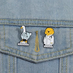 Animal Doctor Enamel Pins Custom TRUST ME I'M A DOGTOR Brooches Lapel Badges Animal Jewelry Gift for Friends