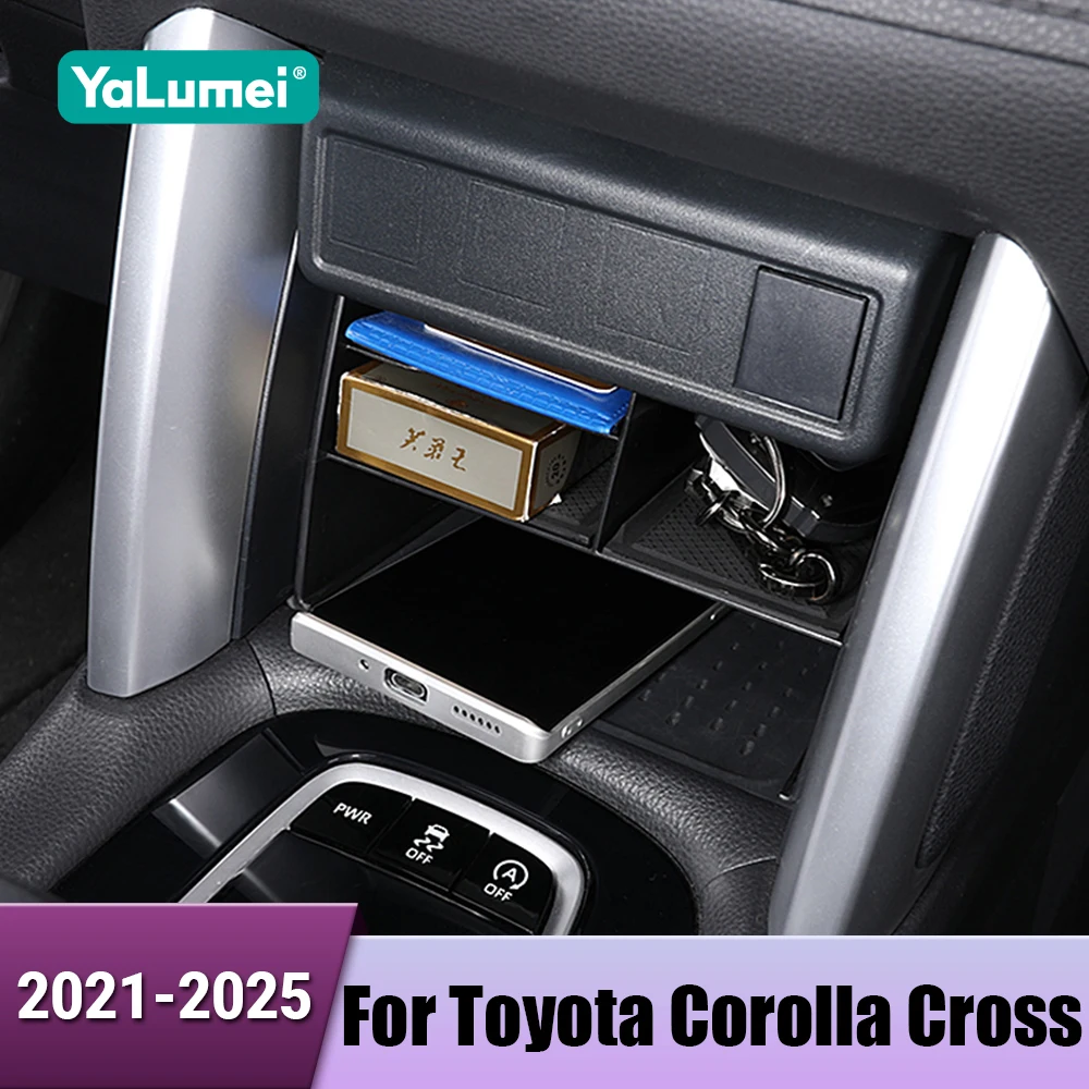 Auto Armlehne Lagerung Box Center Konsole Organisieren Fach Für Toyota Corolla Kreuz XG10 2021 2022 2023 2024 2025 Hybrid zubehör