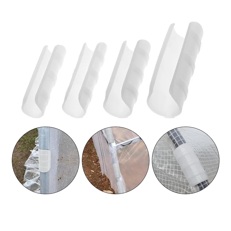 20Pcs 20/22/25/32mm Greenhouse Frame Pipe Tube Clips Shade Film Net Sails UV Clamp Connector Protective Film Pressing Fixed Clip