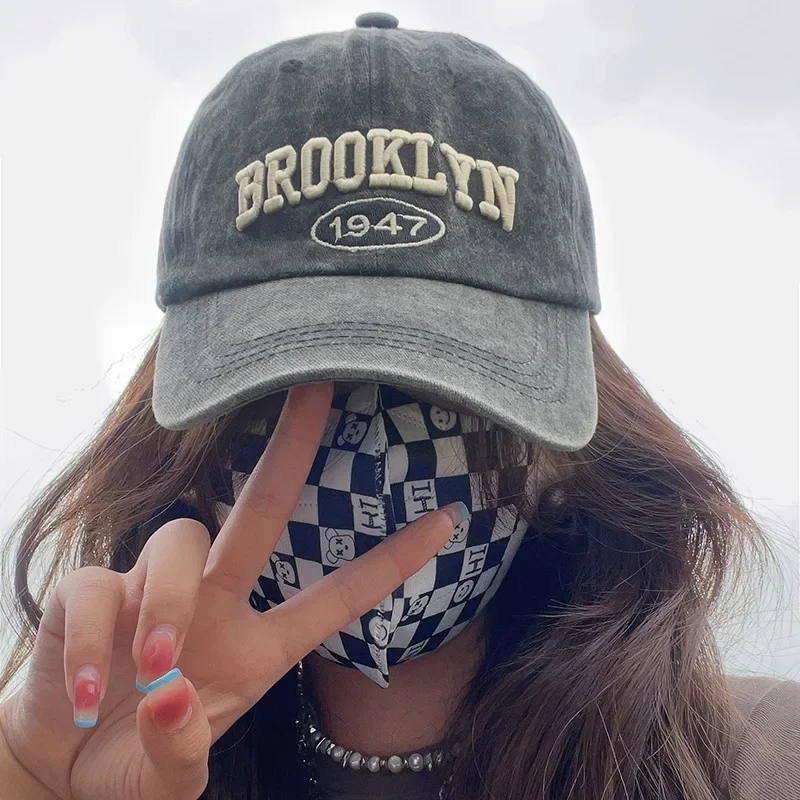 Brooklyn Alphabet Baseball Cap Men Women's Cowboy Baseball Cap Summer Cotton Hat Snapback Hip-Hop Hat Casual Gorra Hombre Visor image 4