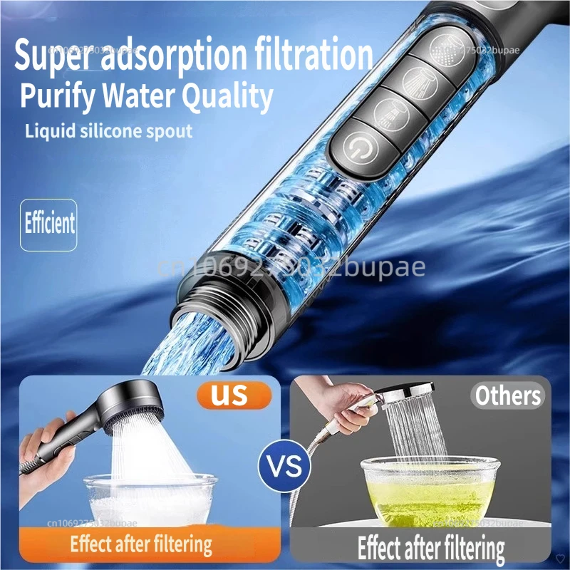 Spa Massage Handheld Shower Head for Bathroom Liquid Silicone Soft Brush Relieve Body Fatigue Neck Back Skin Exfoliating Sprayer view 3