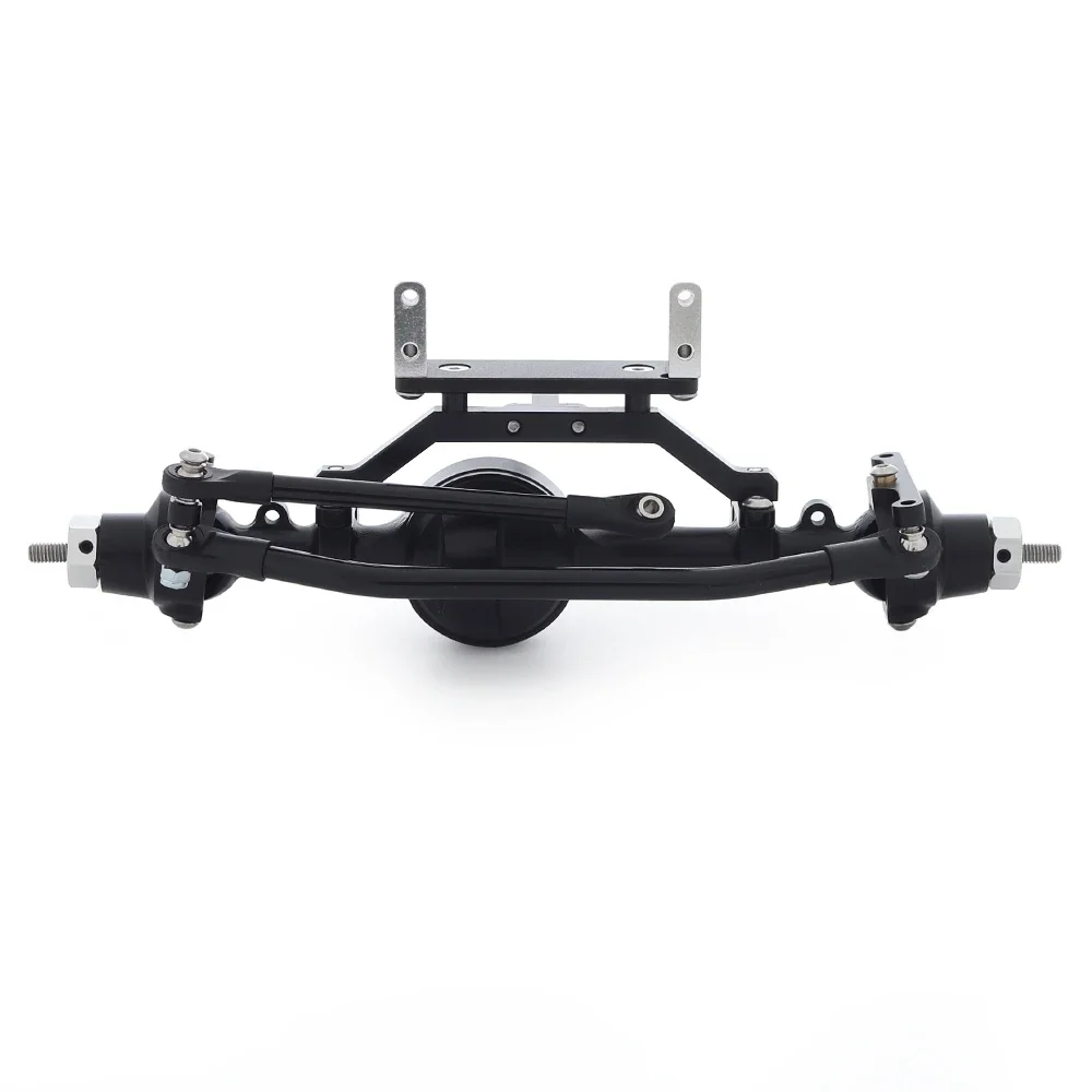 CNC Aluminum Alloy D90 Front Rear Axle Complete Set Black for 1/10 RC Crawler RC4WD Gelande II TF2  D90 D110 Yota II Axels