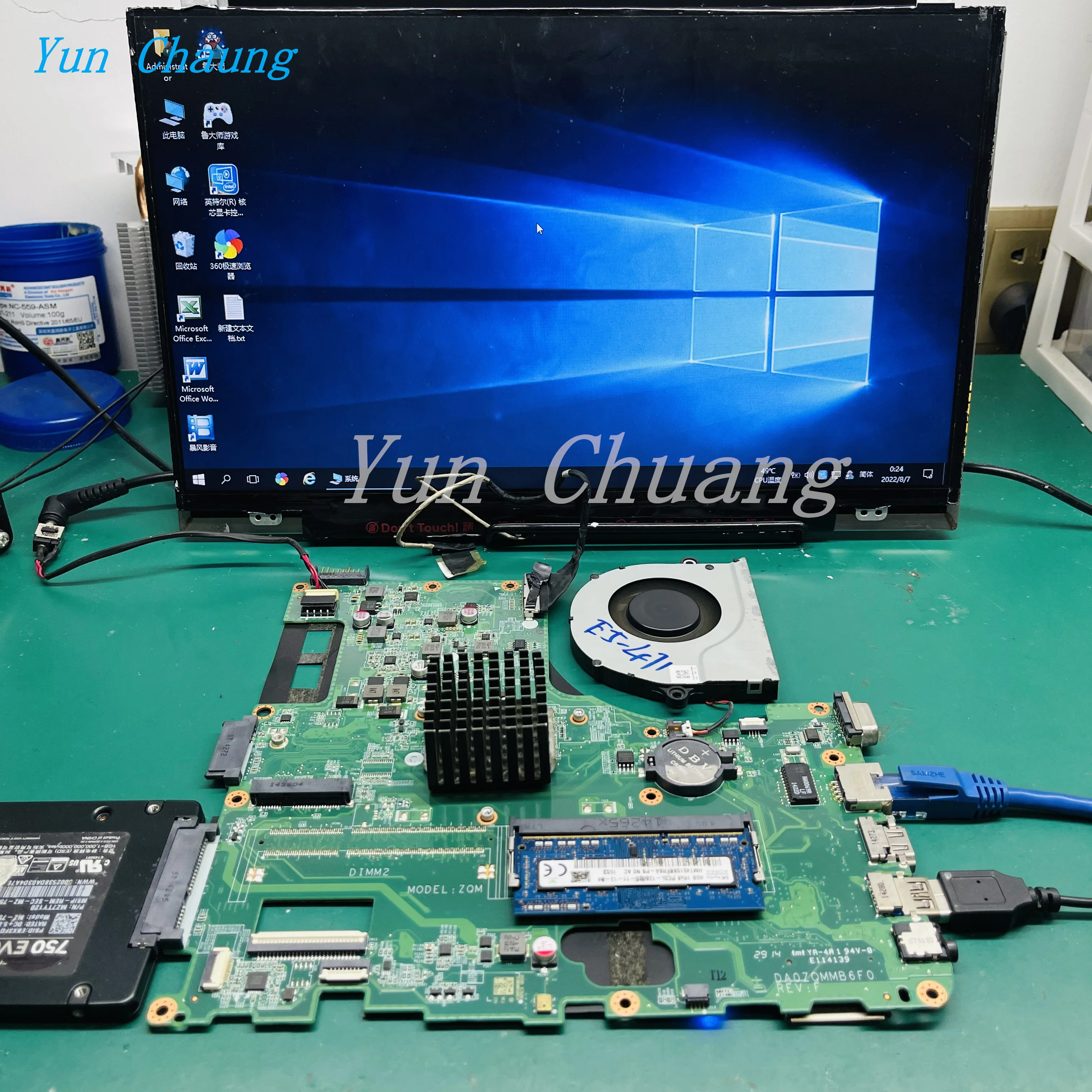 Imagem -02 - Placa-mãe para Acer Asipre E5411 E5-411g Computador Portátil Placa-mãe com N3530 Cpu a Bordo Da0zqmmb6f0