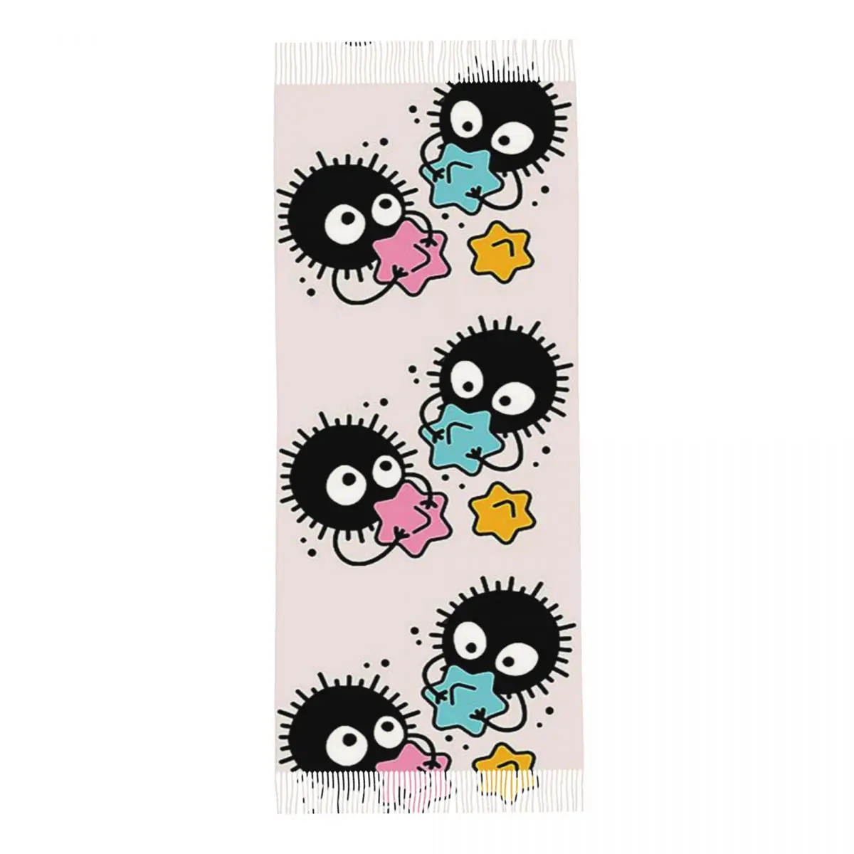 Soot Studio Ghibli sciarpa nappa sciarpe donna morbido caldo scialli e impacchi lungo autunno inverno scialle Wrap