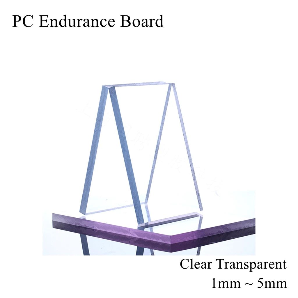 PC Endurance Board High Clear Transparent Sunshine Polycarbonate Plastic Sheet Hard Plexiglass Plate Pad Panel Strip Strap Band