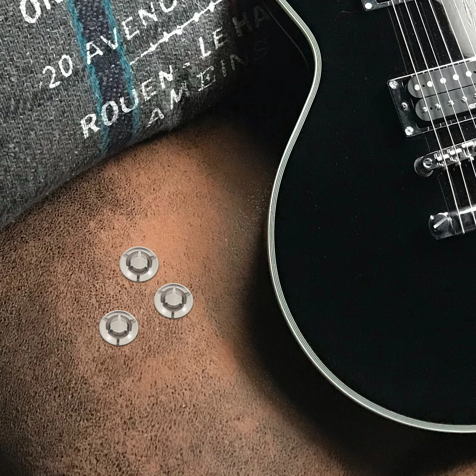 

5pcs Effect Pedal Foot Caps Guitar Pedal Button Covers For Pedalboard Mushroom Head Footswitch Toppers Dark Grey Nail