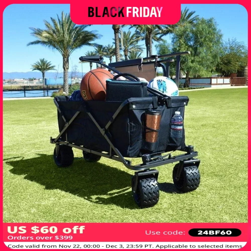 Garden Cart, for All-Terrain Holders Wagons Carts, Duty Foldable Portable Gardens Carts, Garden Cart