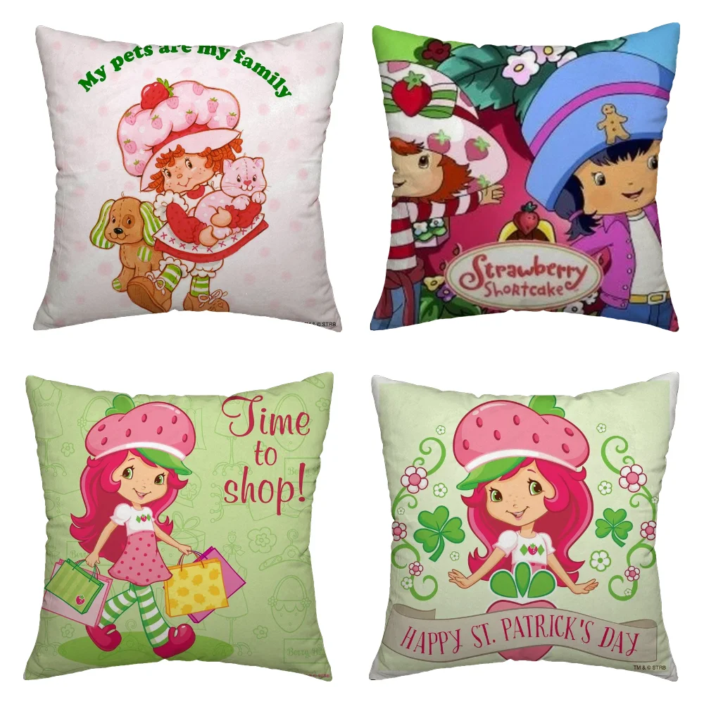 Personalized Gifts Strawberry Shortcake Decorative Pillowcase Pillow Cover Decorative Pillows for Sofa Pilow Covers Home Cushion