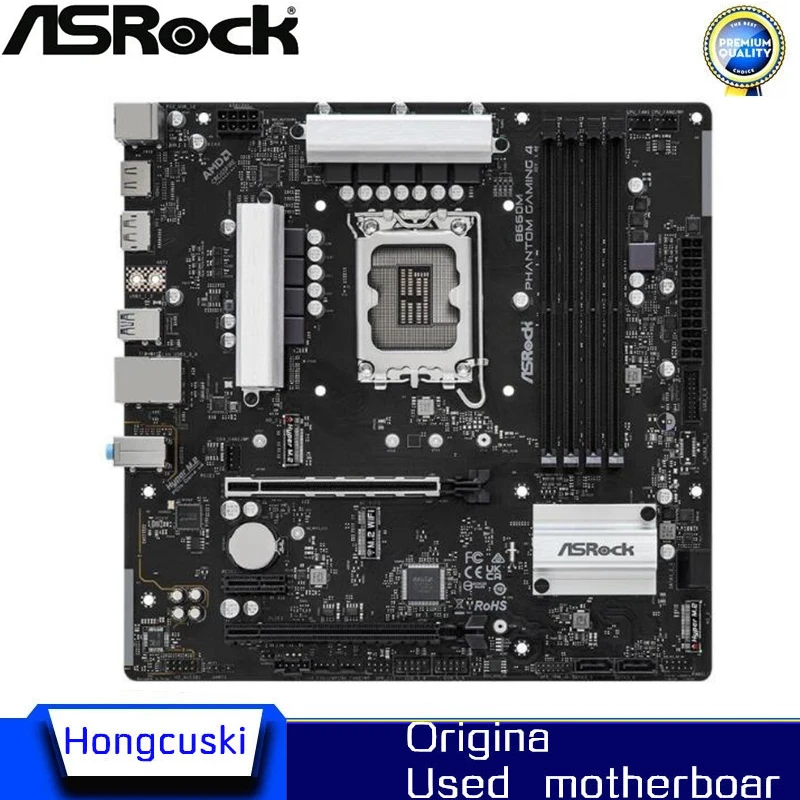 Used B660M For ASROCK B660M Phantom Gaming 4 LGA 1700 DDR4 Motherboard B660 Supports CPU i5 10400f i3 12100f 12400f