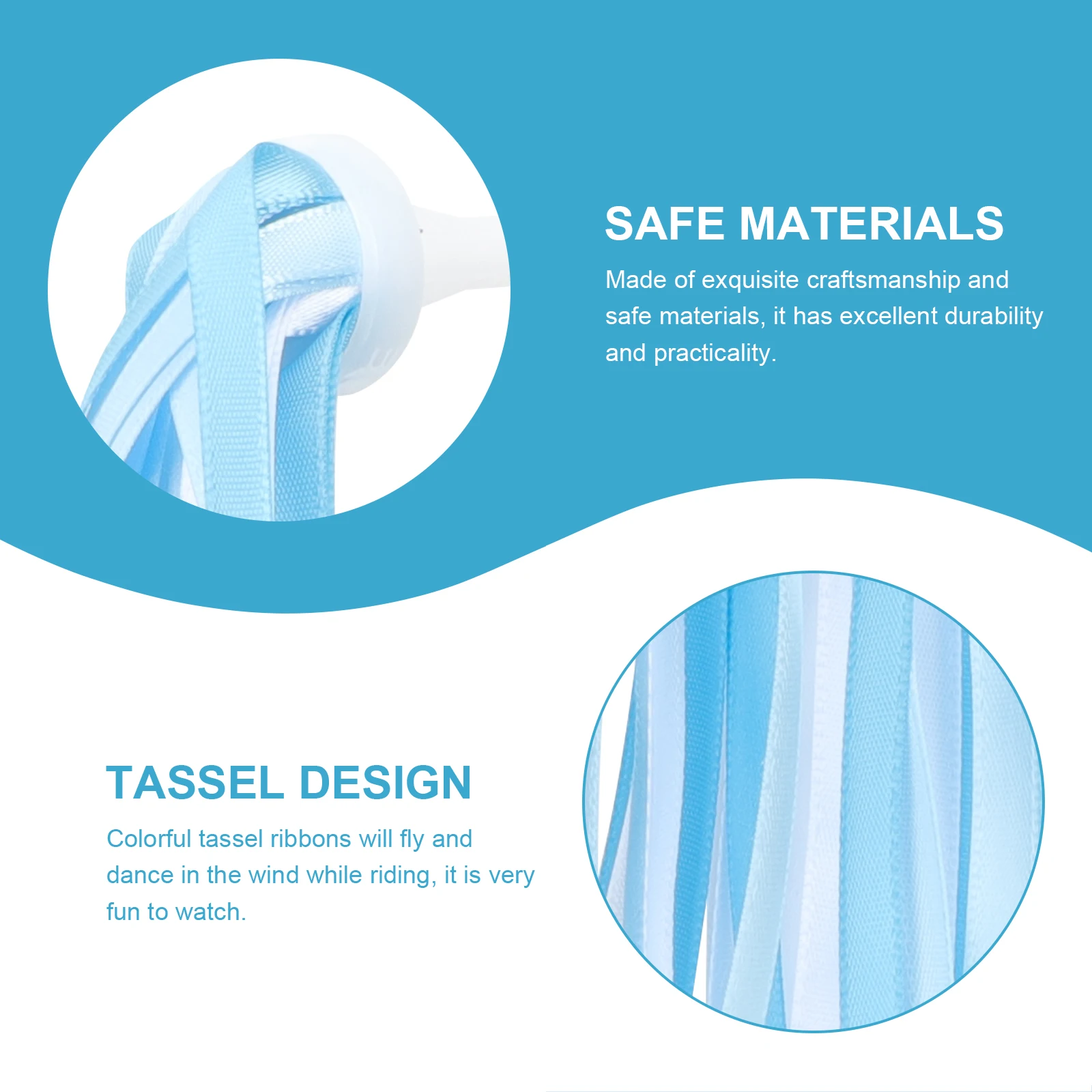 

Bike Streamer Kids Handlebar Streamers Hanging Accessories Steamer Fringe Bicycle Ribbon