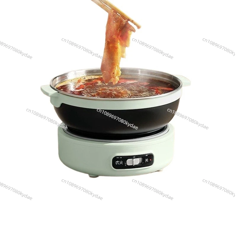 220V  Electric Cooking Pot Portable Multi Cooker Dormitory Travel Folded Rice Cooker Split Hot Pot Electrical Capabilities