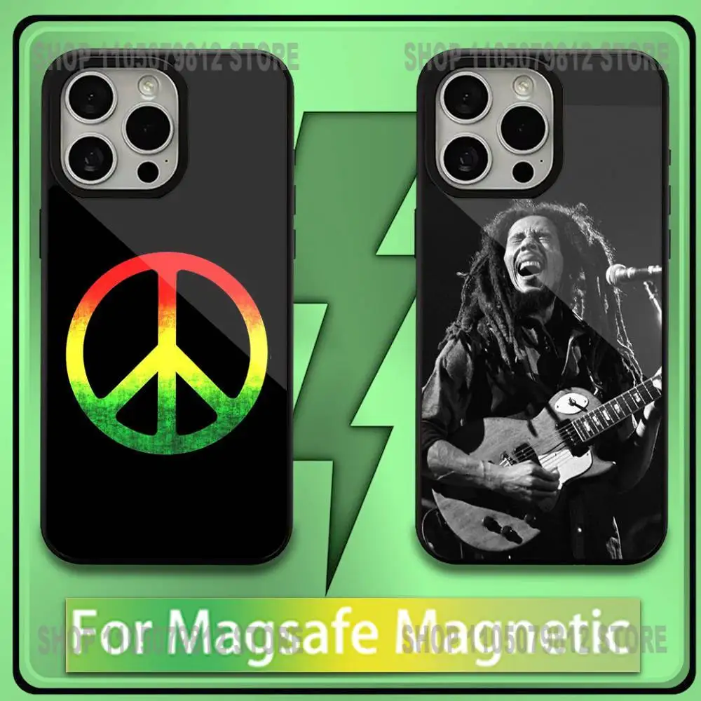

Bob Marley Weed Smoking Phone Case For iPhone17,16,15,14,13,12,11,Plus,Pro,Max,Mini Soft Magesafe Magnetic Wireless Charge