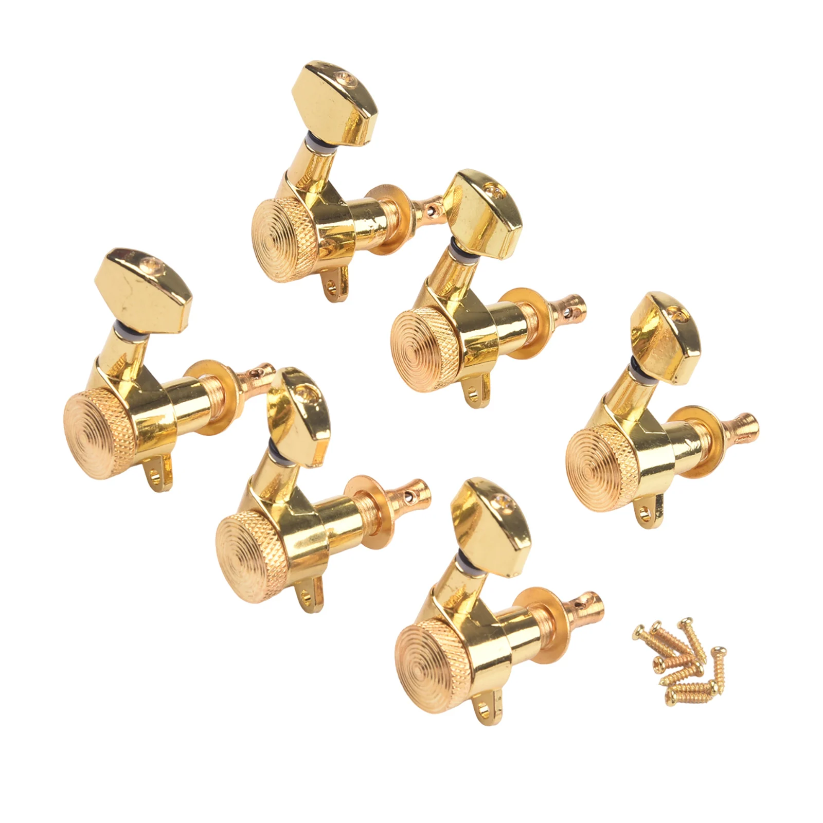 6Pcs Guitar String Peg Locking Tuners Heavy Duty Improve Internal Longevity Machine Precise Replacements Zinc Alloy