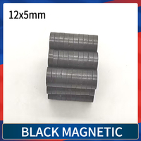 12x5 Black Magnets  Round Ferrite Magnet Strong Magnetic High Strength Refrigerator DIY Black Ferrite Magnet Patch 12x5mm