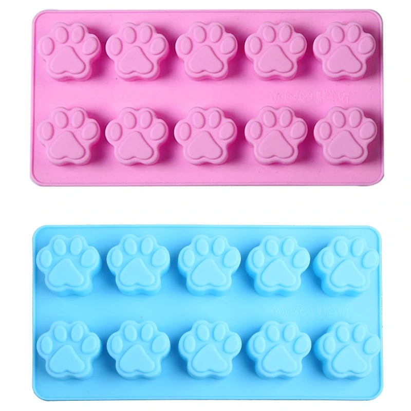 Silicone Mold Pet Paw Print Treat Dog Candy Chocolate Mold Soap Sell