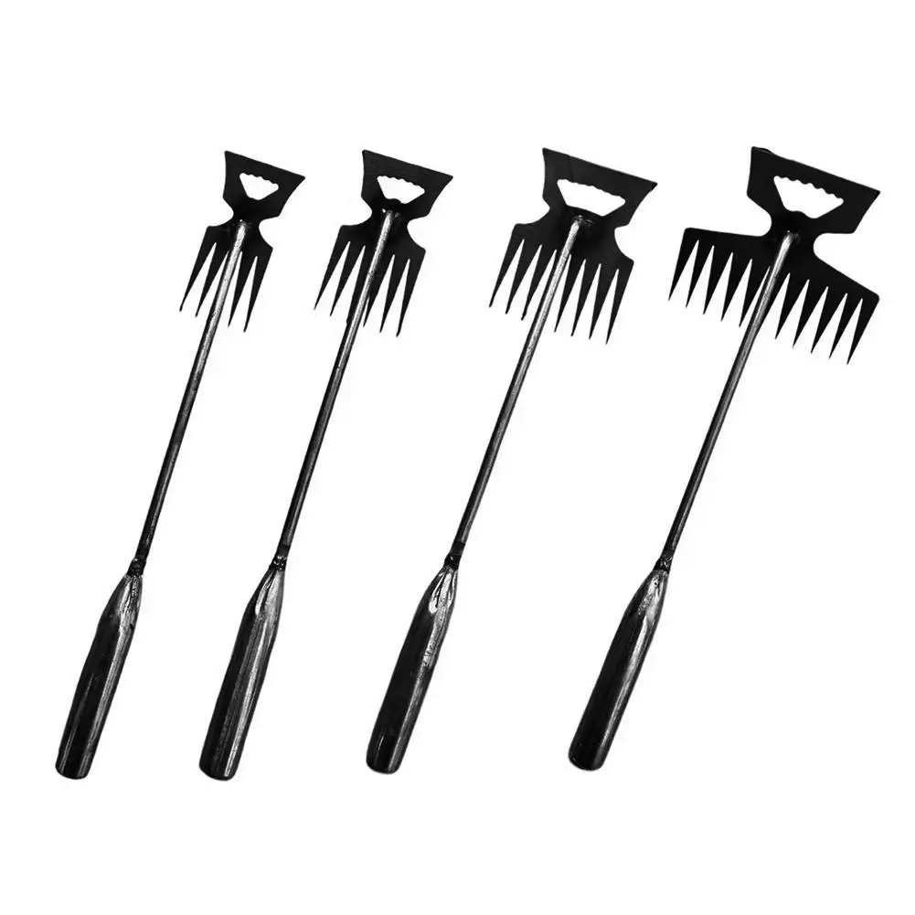 5/6/8/11 Teeth Weeding Artifact Uprooting Weeding Tool Steel Weed Puller Dual Purpose Weeder Hand Remover Tool For Garden