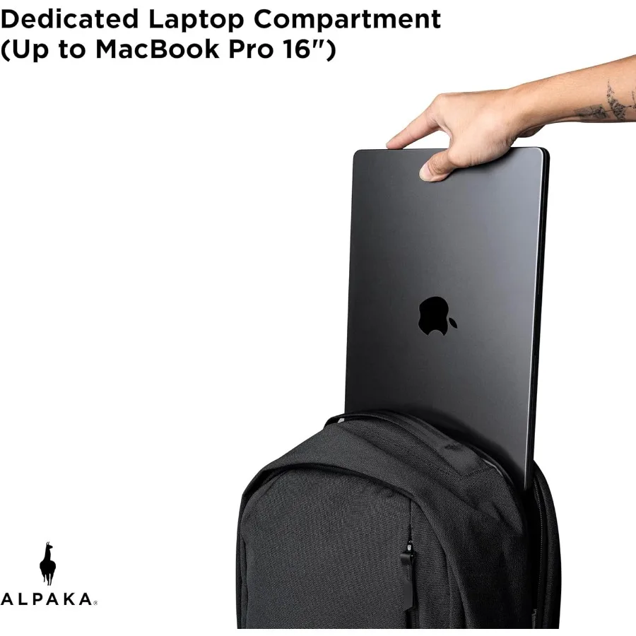 حقيبة ظهر ALPAKA Metro Backpack Pro للرجال سعة 24 لترًا - تناسب حقيبة ظهر للكمبيوتر المحمول مقاس 15.6 بوصة مع سحابات YKK MOD ومقود المفاتيح والأمتعة P #5