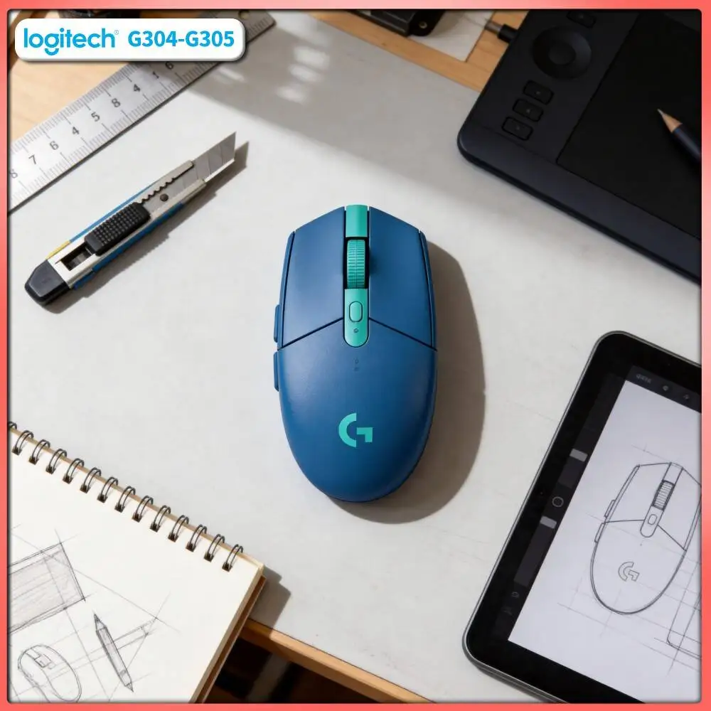 G305 Wireless Gaming Mouse, 12000 DPI HERO Sensor, 6 Programmable Keys, 250h Battery, Logitech PC Mac Seamless Accessory