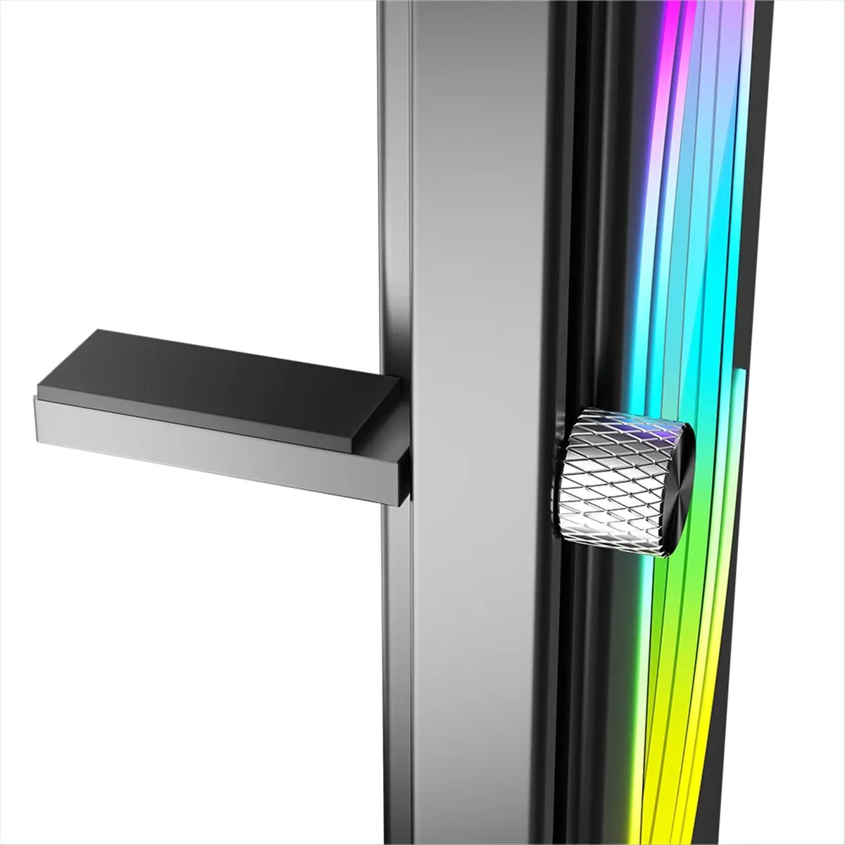 A48U ARGB Video Card Holder Adjustable 5V 3PIN Graphics Video Card Holder Aluminum Alloy Anti-Skid Base for Desktop Computer
