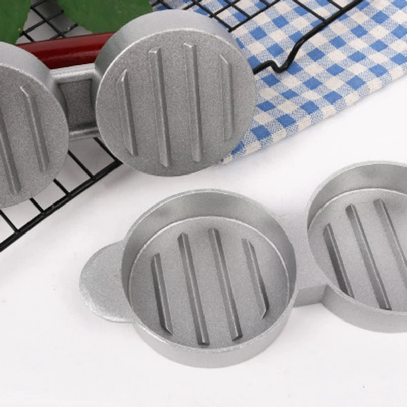 A95G Mini Hamburger Presses Nonstick 3 Slot Small Burger Patties Press Triple Beef Burger Maker Mold Machine Meat Kitchen