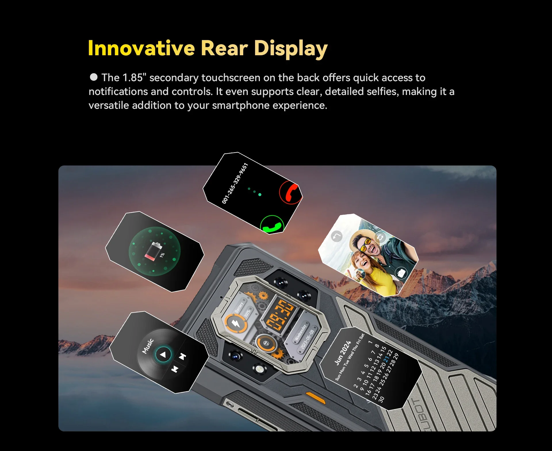 هاتف Cubot KingKong X الوعرة، شاشة Helio Dimensity 7050 120 هرتز 6.58 بوصة، هاتف ذكي رفيع للغاية بقدرة 10200 مللي أمبير في الساعة NFC 5G ثلاثي المقاوم #4