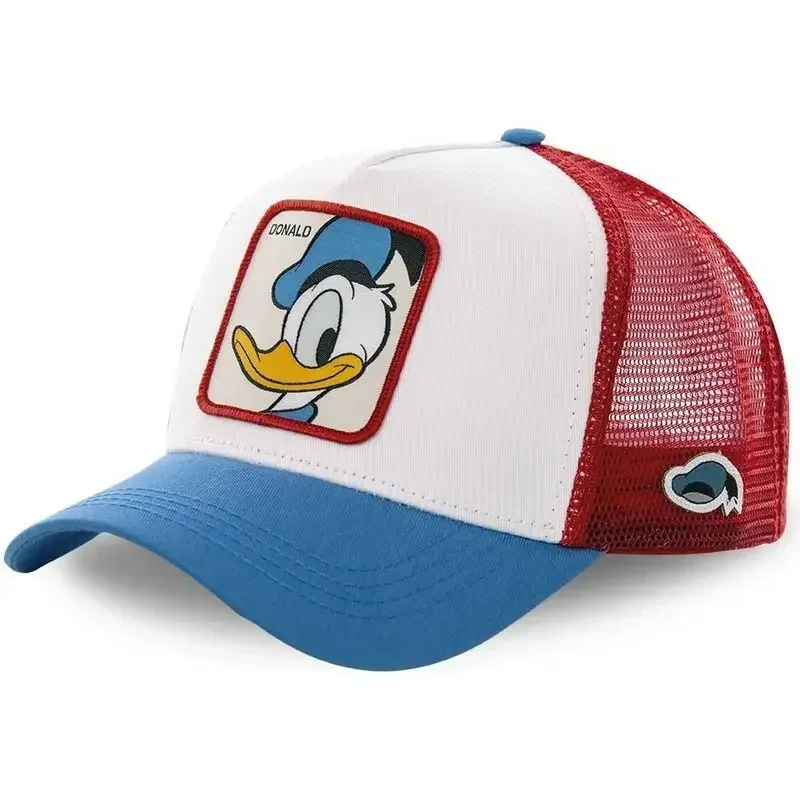 MINISO Anime Cartoon Disney Donald Duck Men Women Baseball Cap Outdoor Sport Sunshade Mesh Hat Spring Summer Hip Hop Hats