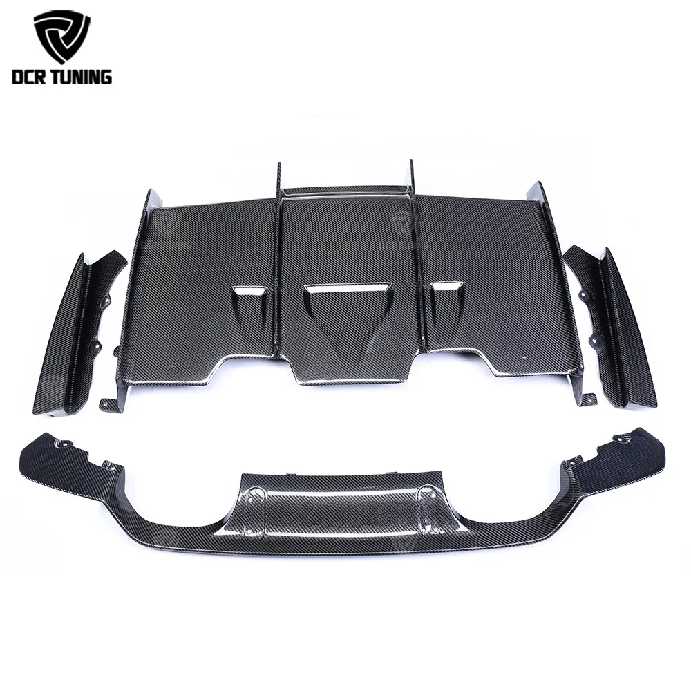 

PSM Styling Real Carbon Rear Bumper Splitter for B MW F80 M3 Carbon Fiber Rear Diffuser F82 F83 M4 4pcs Rear Bumper Lip