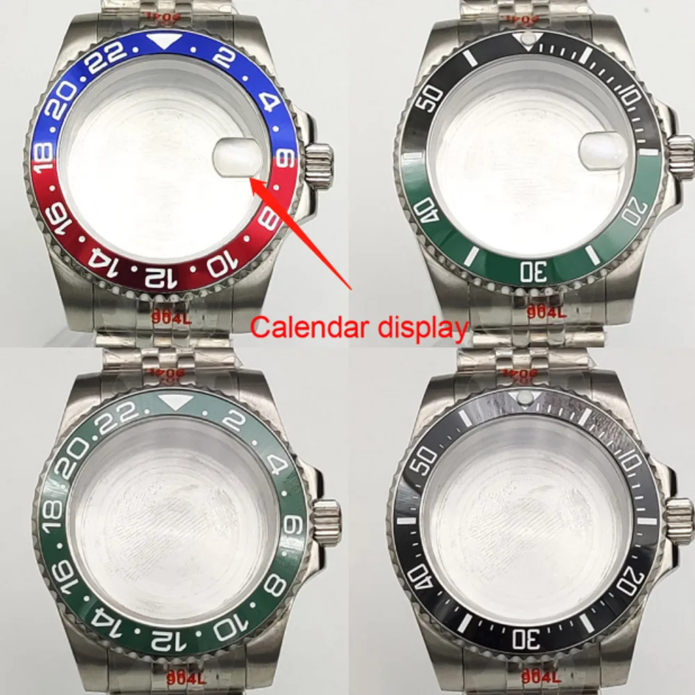 40mm sterile watch case sapphire glass fit NH35 NH36 NH34 ETA2824 2836 8215 PT5000 DG2813 3804 movement