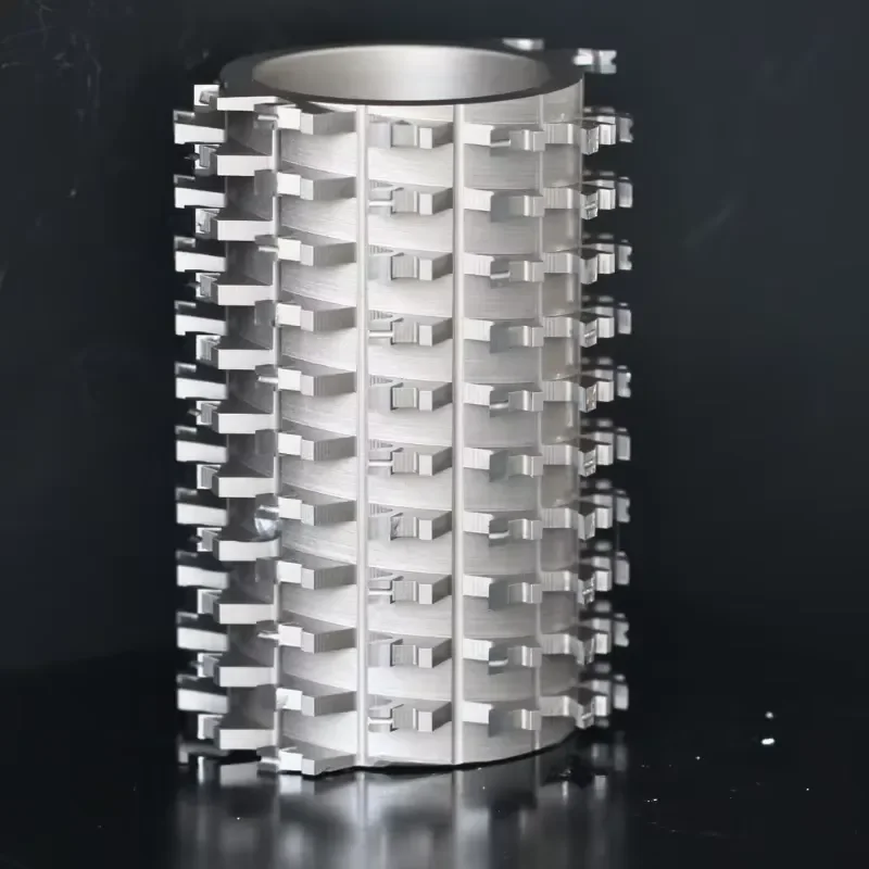 Helical Spiral Cutter Head / Knife Roller | Replaceable PCD Inserts for Four-Side Moulder IP65 Industrial Grade 31-Year