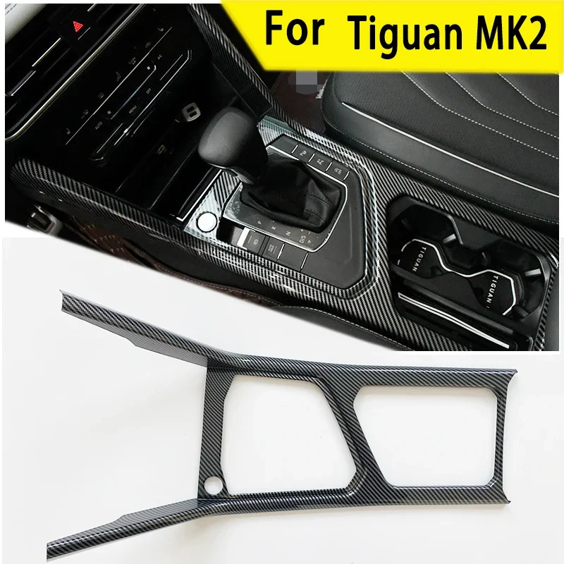 Car Styling For VW Tiguan MK2 Accessories 2017 2019 2020 2021 2022 2023 ABS Plastic Like Carbon Fiber Decoration Bright Black
