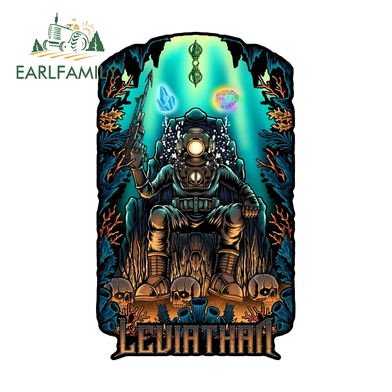 

EARLFAMILY индивидуальные дайверские наклейки для автомобиля забавный подводный мир ящик для инструментов виниловая наклейка JDM креативная защита двери автомобиля украшение