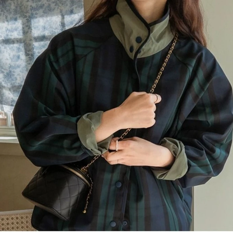 Golf Women Short Jacket Black Tops Cardigan Reversible  Coat Windbreaker College Style Casual Outerwear Chic Clothing Loose Fit