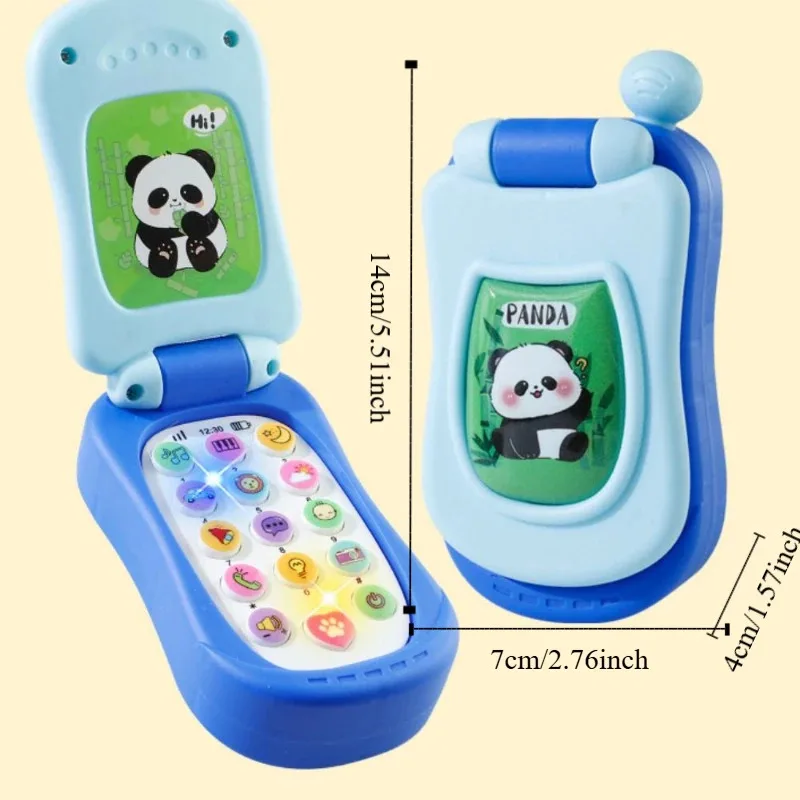 Flip Cover Simulation Mobile Phone Toy Musical Light-Up Flip Phone For Interactive Play view 4