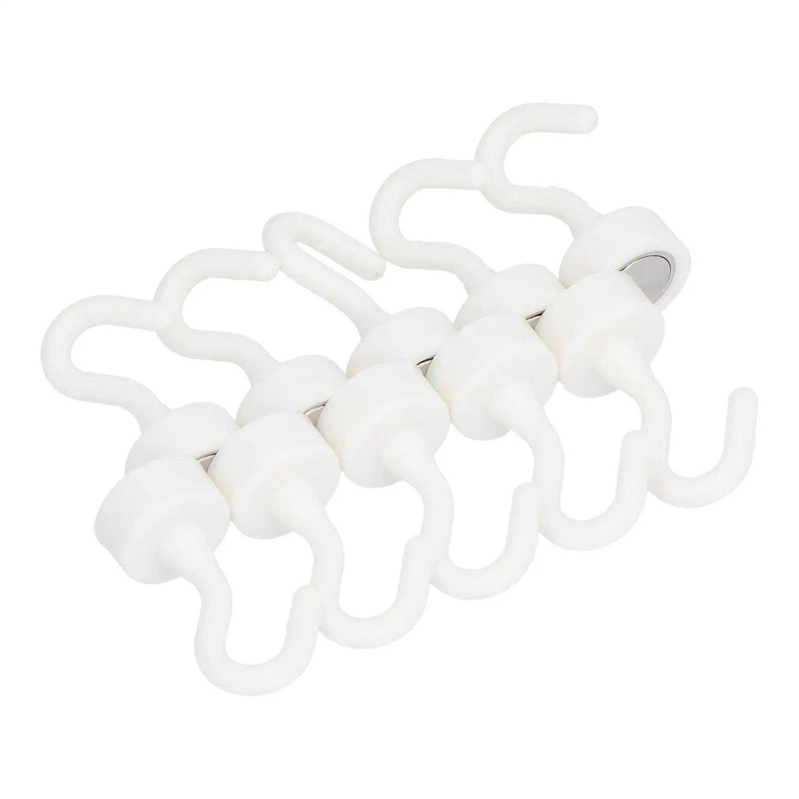 10Pcs Magnetic Hooks Set White Heavy Duty ABS Compact for refrigerator Microwave 11lb Utility