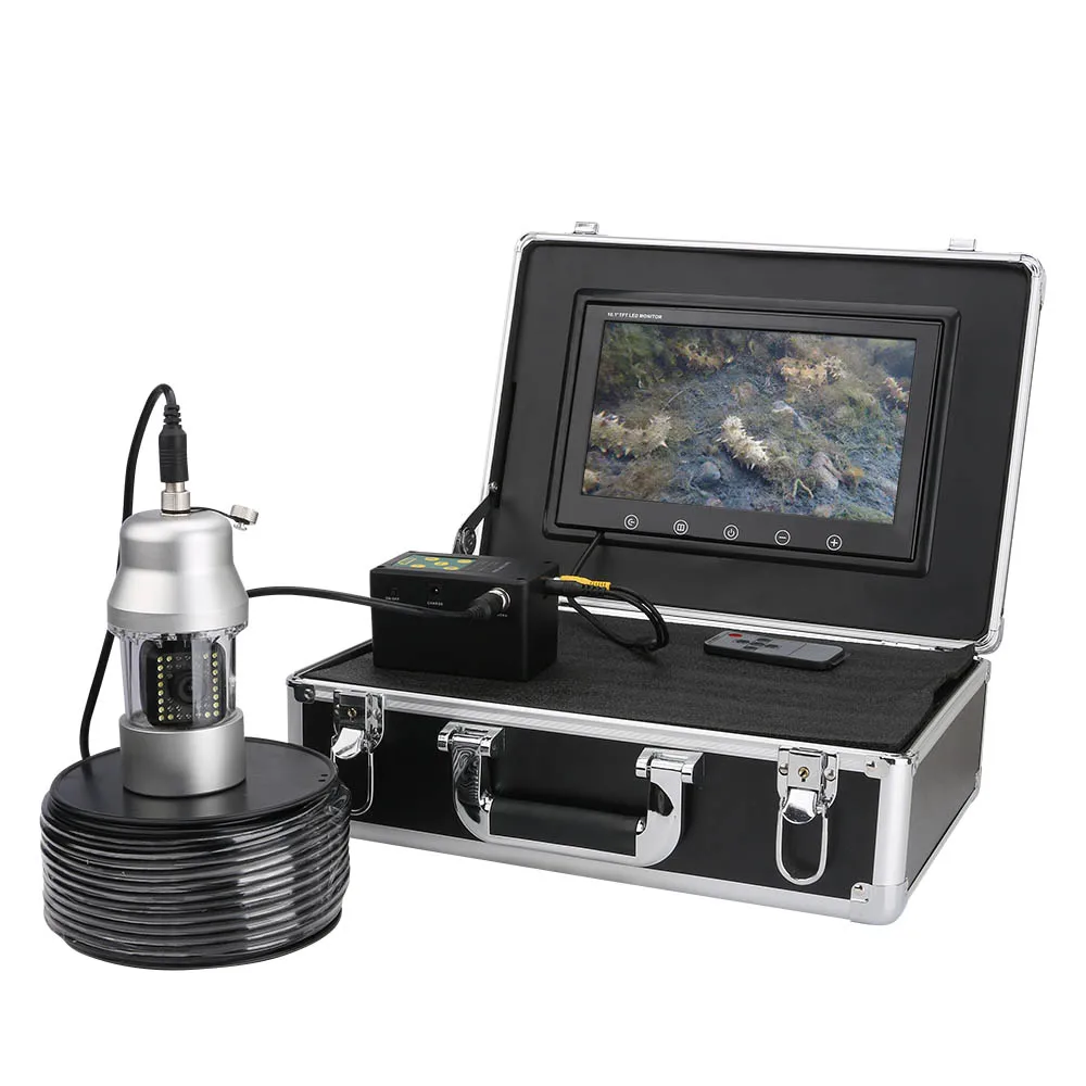 10 Inch 50m Underwater Fishing Video Camera IP68 Waterproof 38 LEDs 360 Degree Rotating