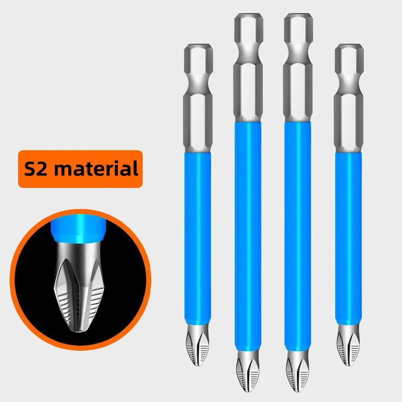 Non-slip Wear-resistant Screwdriver Set Strong Magnetic High Hardness Super Long Cross Electric Batch Electric Drill Hand Tools