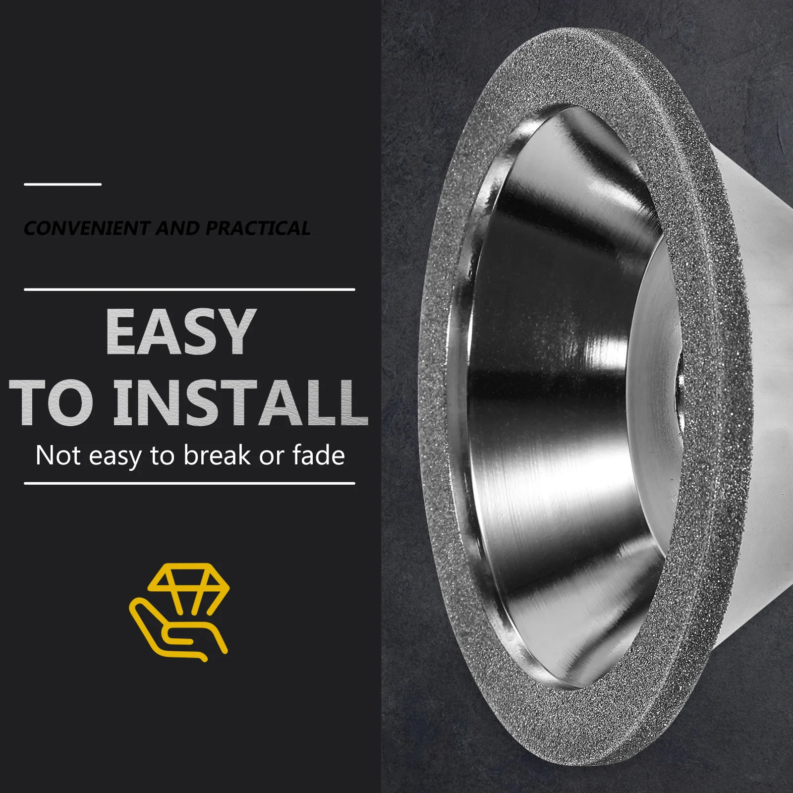 

Bowl Grinding Wheel Electroplated Technology Stable Thickness for Rough Grinding Trimming Deburring Metal Ceramics Glass