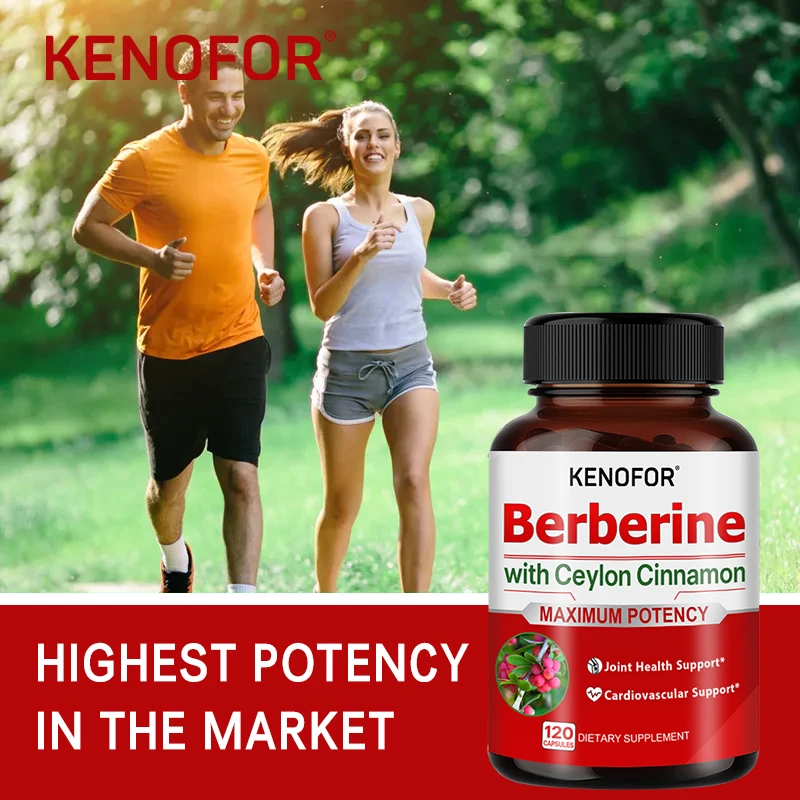 Berberine and Ceylon Cinnamon Extract Capsules - Natural Supplements for Heart, Joint Health and Cardiovascular System