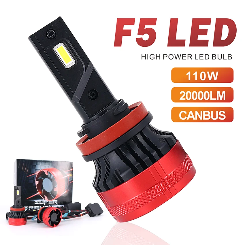 

F5 Светодиодная фара 110 Вт H7 Canbus 20000LM Автомобильная фара H1 H4 H8 H11 9005 9006 HB3 9004 9007 H13 9012 Автоматическая светодиодная лампа Противотуманные фары