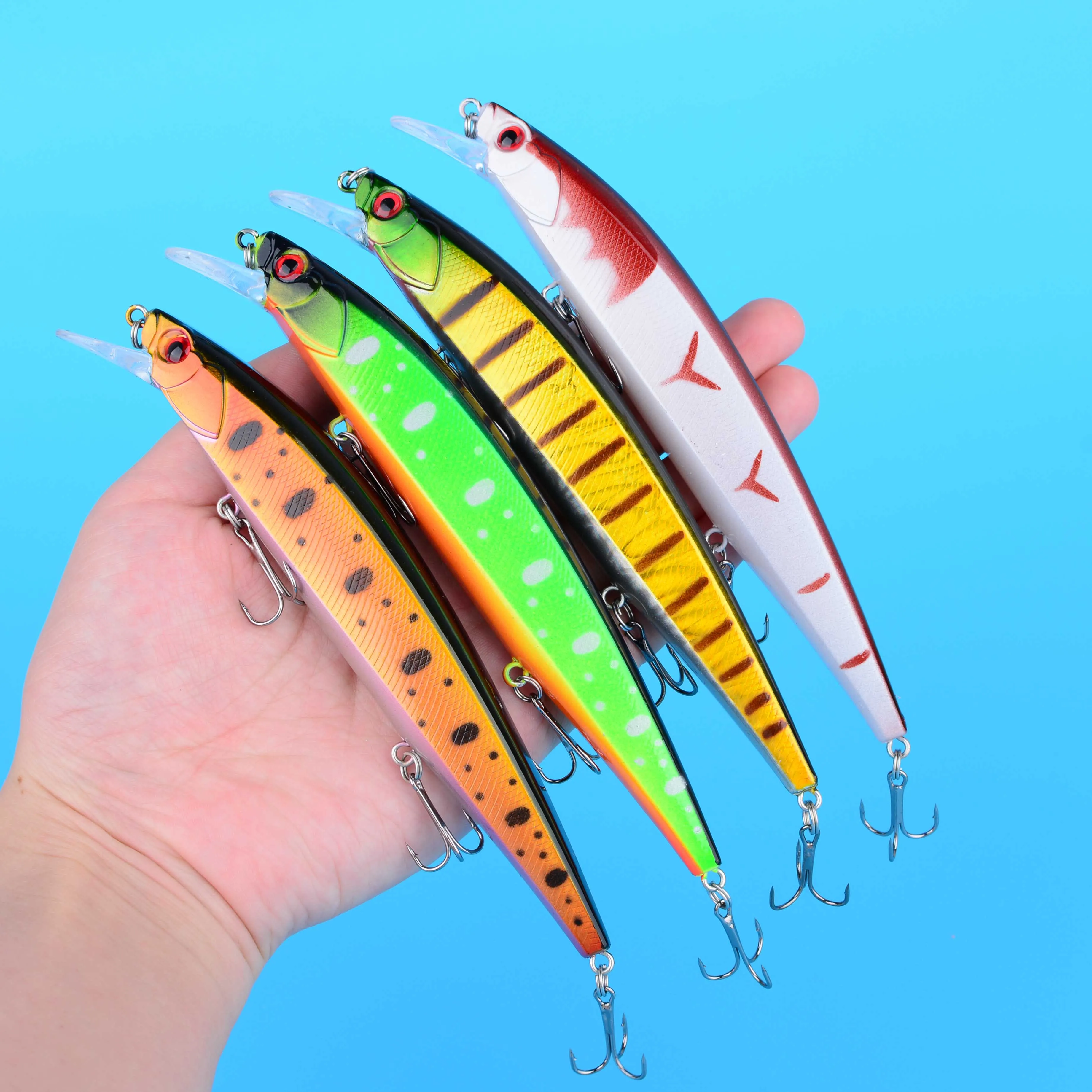 1 Stück 14cm 20g 3D Bionischer Minnow Angelköder Harter Köder Angelhaken Angelzubehör Köder mit 3D-Augen