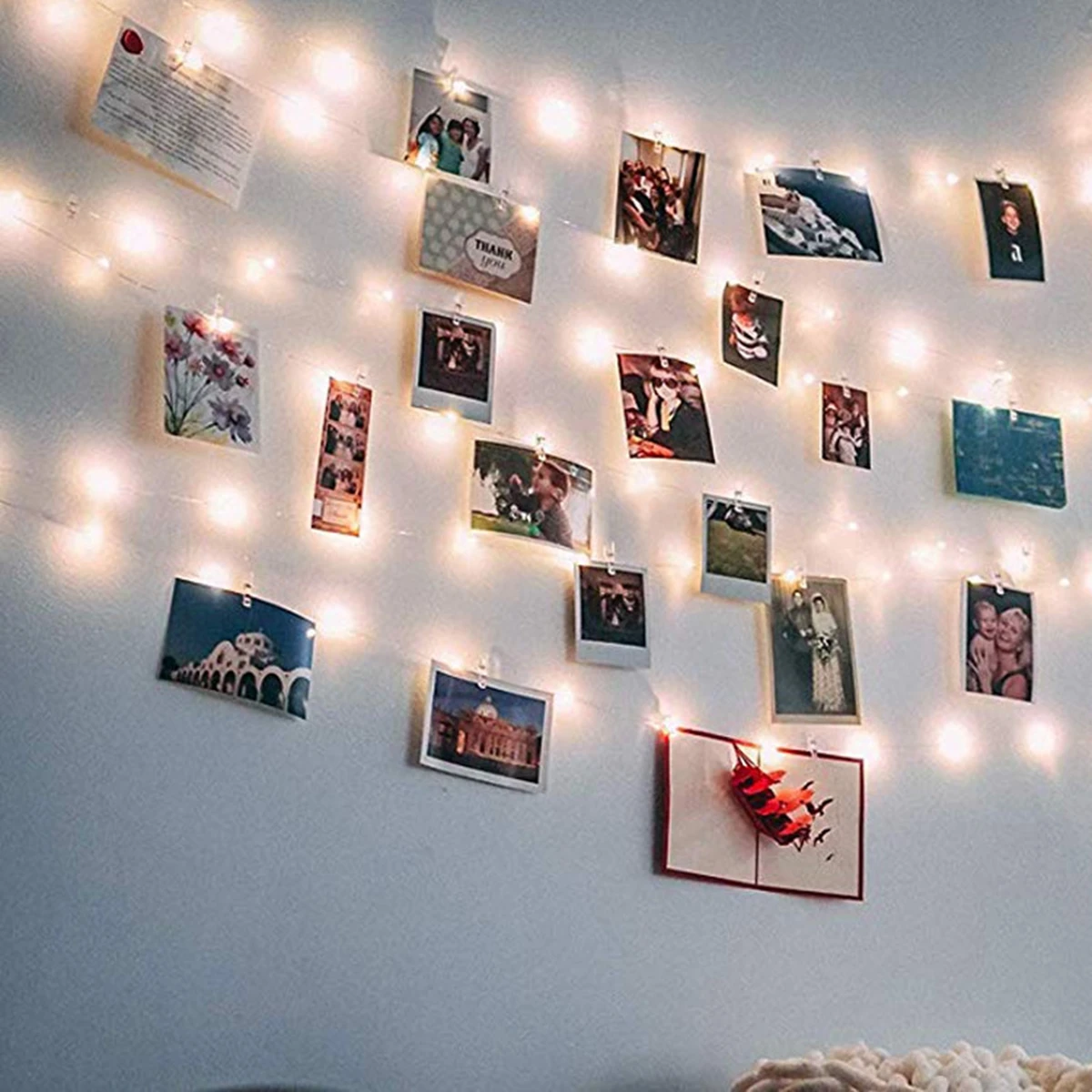 Rustic  Photo Clip Fairy String Light Wedding Birthday Decoration Kids Birthday Party Gifts Decor Wedding Party Supplies