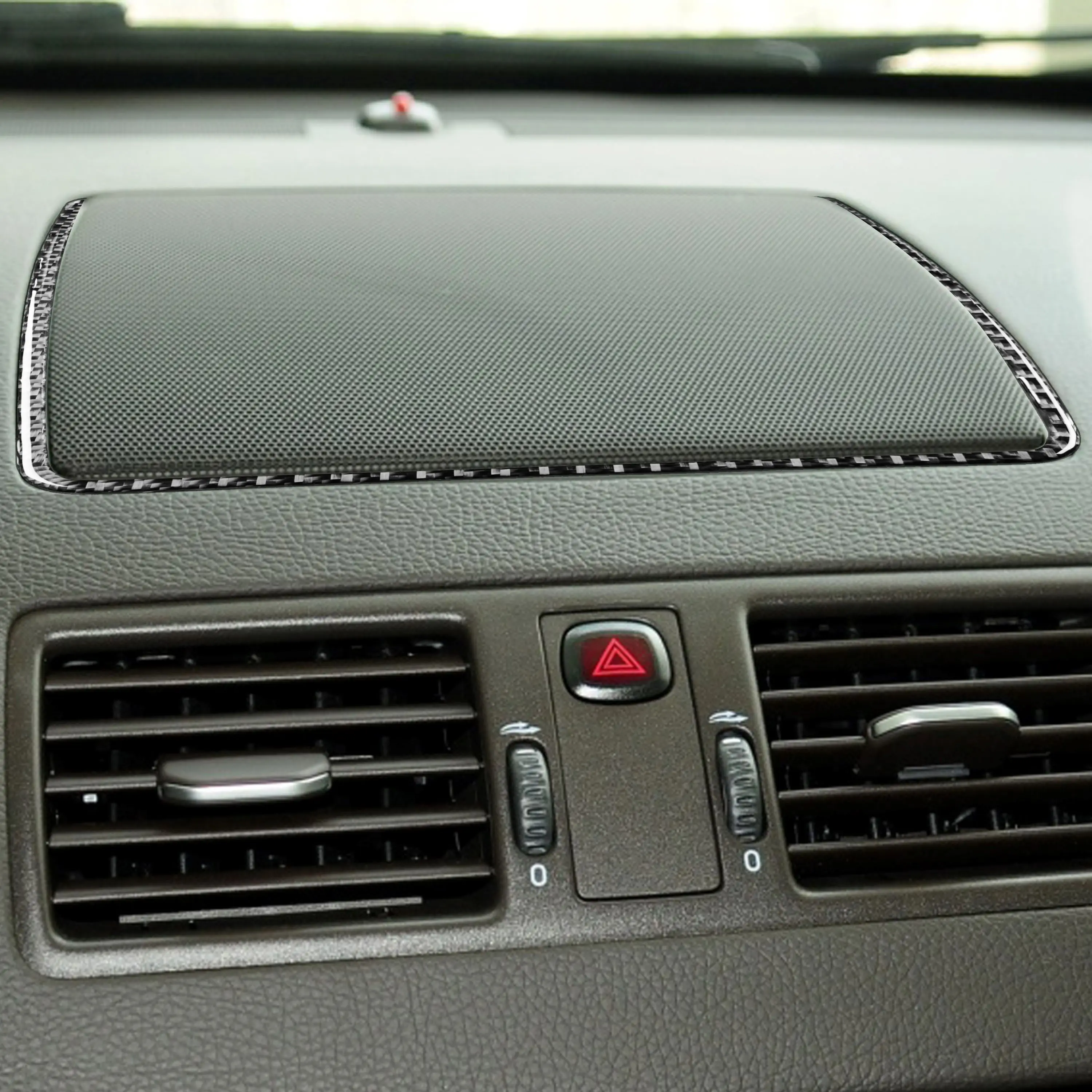 For Volvo XC90 2003—2014 Car Accessories Carbon Fiber Central Carplay Bottom Base Frame Interior Cover Trim Sticker Modification
