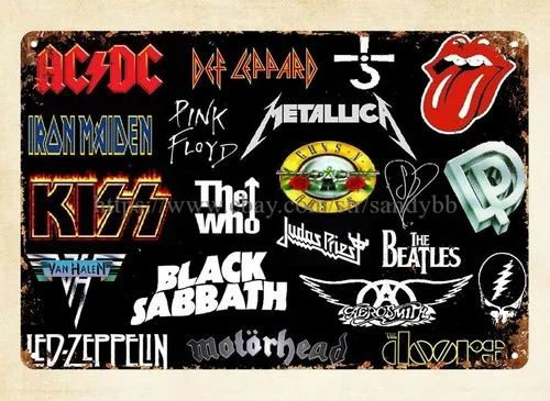 Brauerei-Bar-Metallschilder, Bandlogos, Namensblechschilder