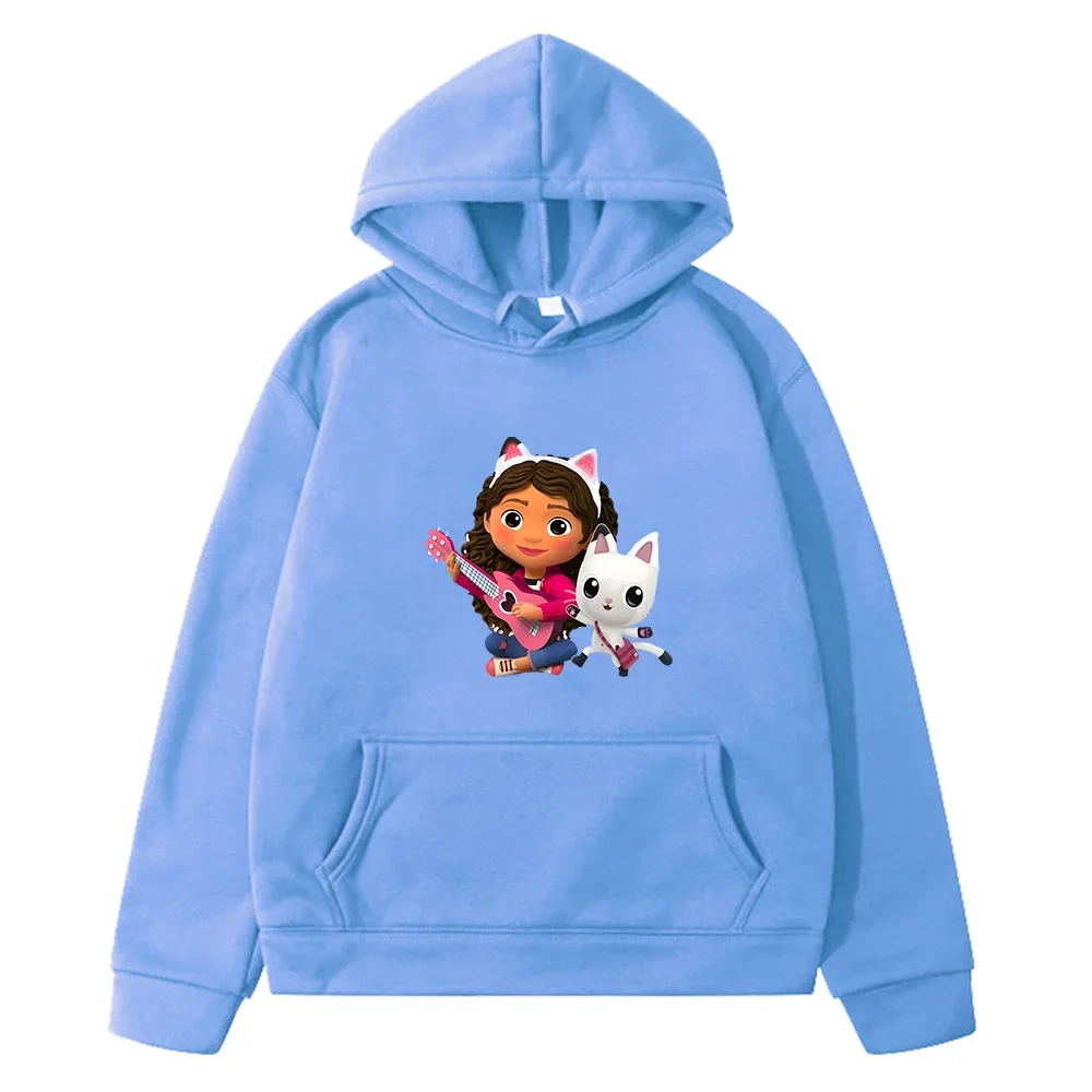 Gabbys Dollhouse Hip Hop Hoodies for Boys and Girls Anime Fashion Long Sleeve Children's Clothes Sweatshirts Cartoon Kids Tops