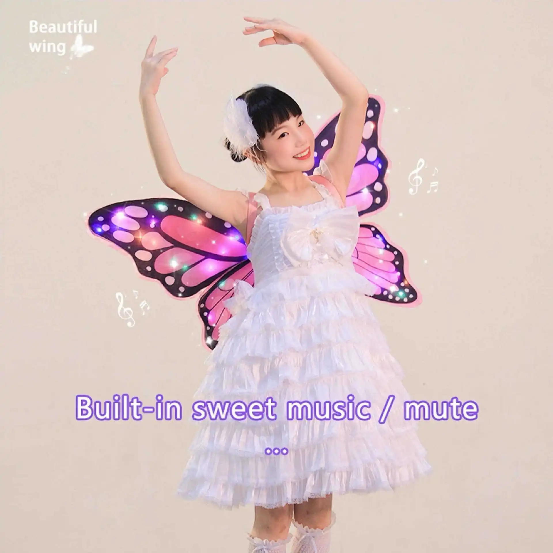 เด็กไฟฟ้าปีกผีเสื้อของเล่นดอกไม้ Fairy Elf Wing กลับตกแต่งพรรคแต่งตัวคอสเพลย์ของเล่นของขวัญวันเกิด