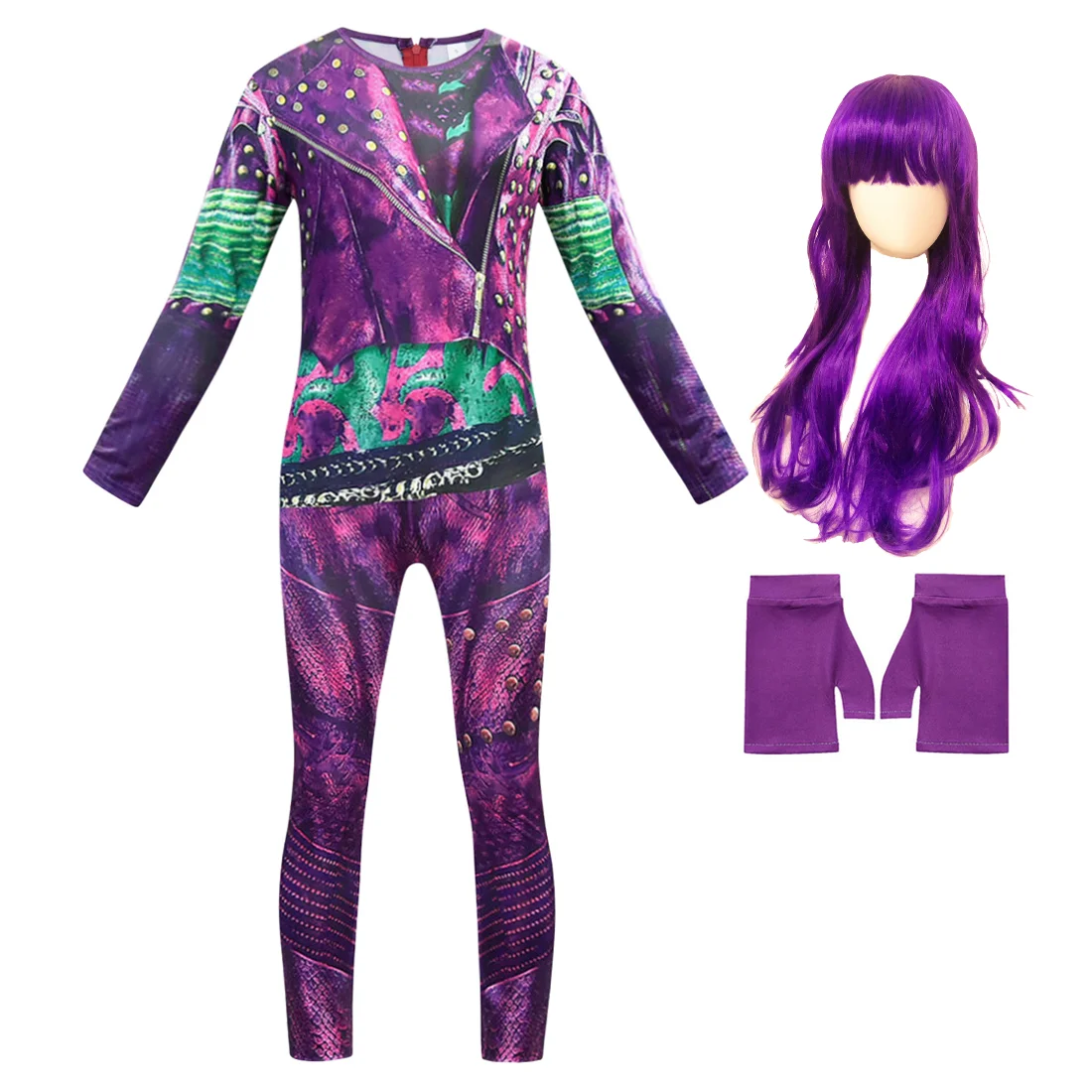 

Jurebecia Halloween Descendants Girls Uma Cosplay Costume Dress Princess Birthday Party Dress Up Clothes Outfits
