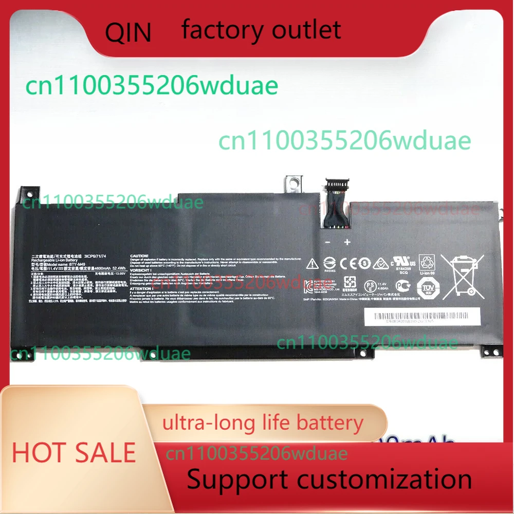 

Совершенно новый оригинальный аккумулятор для ноутбука BTY-M49 11,4 В 52,4 Втч для MSI Modern 14 B10MW B4MW B11SB Prestige 14 A10RB