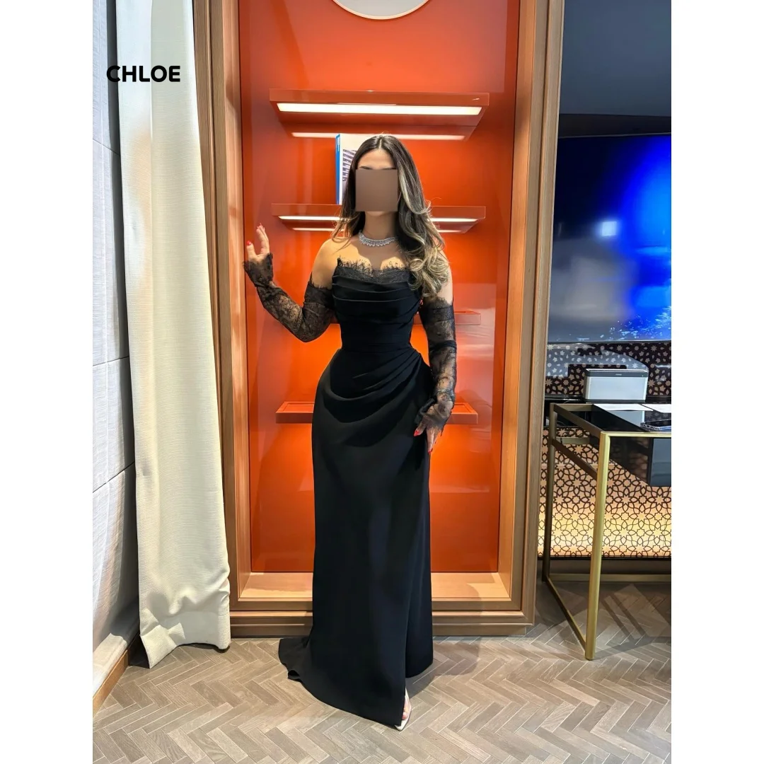 

Line A Wedding Party Dress Woman 2025 Luxury Evening Dress Off-shoulder Custom Made Short Sleeve Elegant Party Dresses Prom Gown