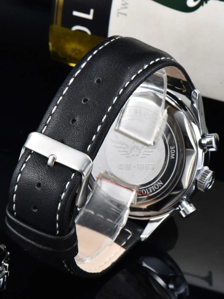Seagull 1963 Men Watch China Aviation Chronograph 40mm Dial Movement Sapphire Classic Fashion Waterproof Watches