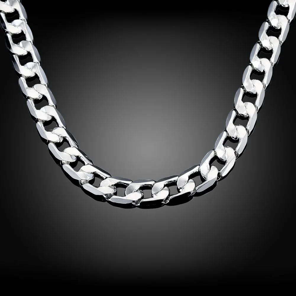 Special Offer 925 Sterling Silver Necklace for men\'s 20/24 Inches Classic 8MM Chain Luxury Jewelry Wedding Christmas gifts